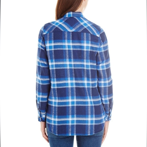 Burnside Target Flannel Long Sleeve Button Down Womens Size Small - Picture 5 of 16